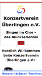 Mobile Screenshot of konzertverein-ueberlingen.de